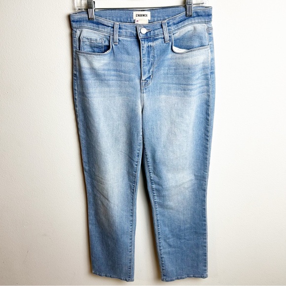 L'AGENCE Alexia High Rise Crop Cigarette Jeans in Melrose Wash size: 28 - Picture 2 of 9